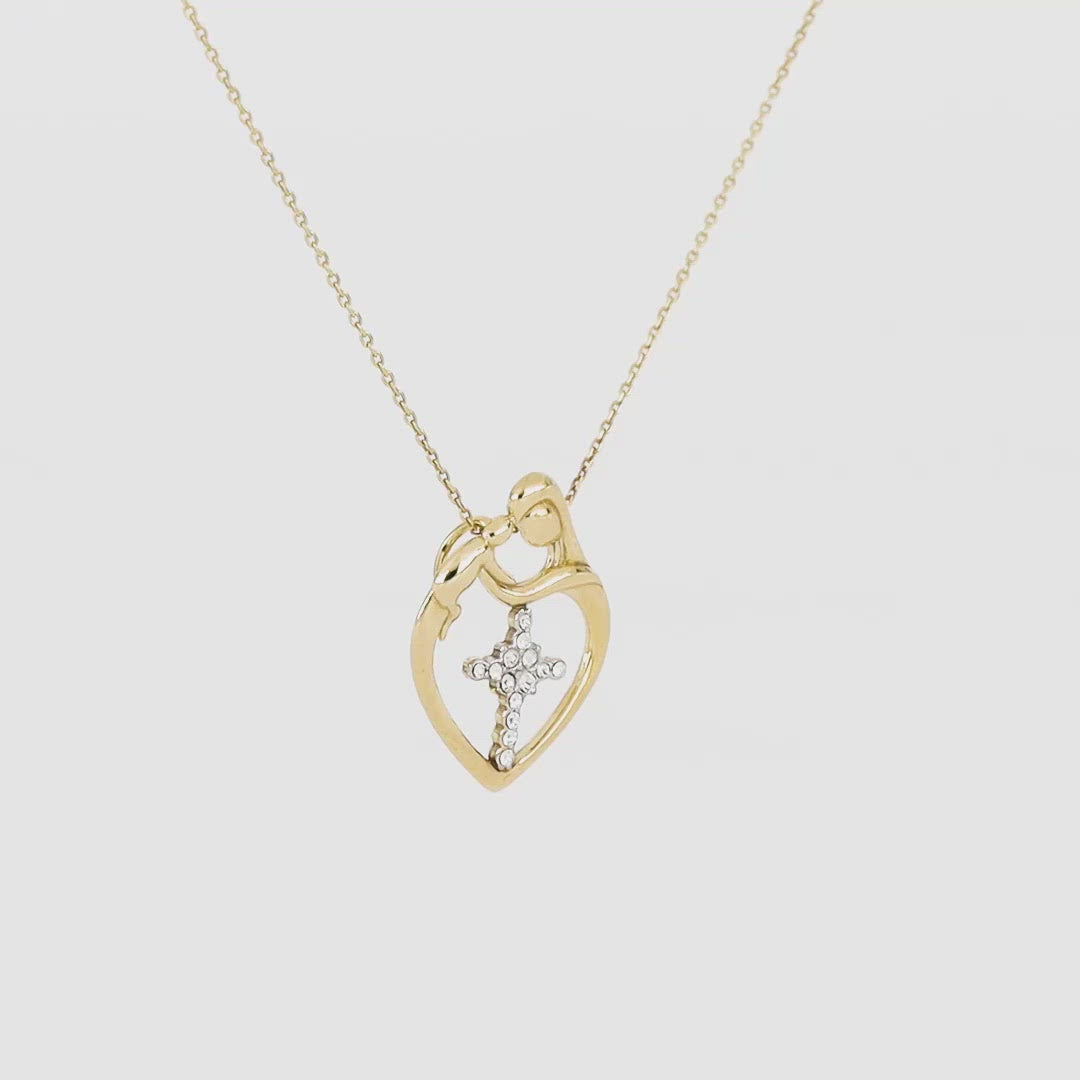 Colgante de cristal "Madre e hijo" Amor eterno