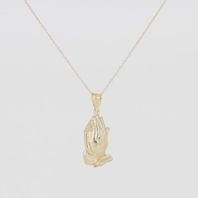 Praying Hands Pendant Necklace