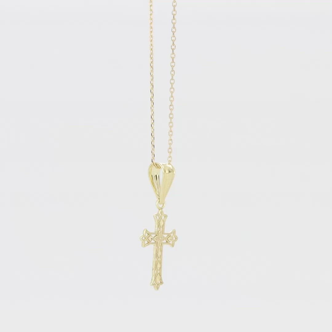 Traditional Cross Pendant Necklace | Petite - Gloria Jewels