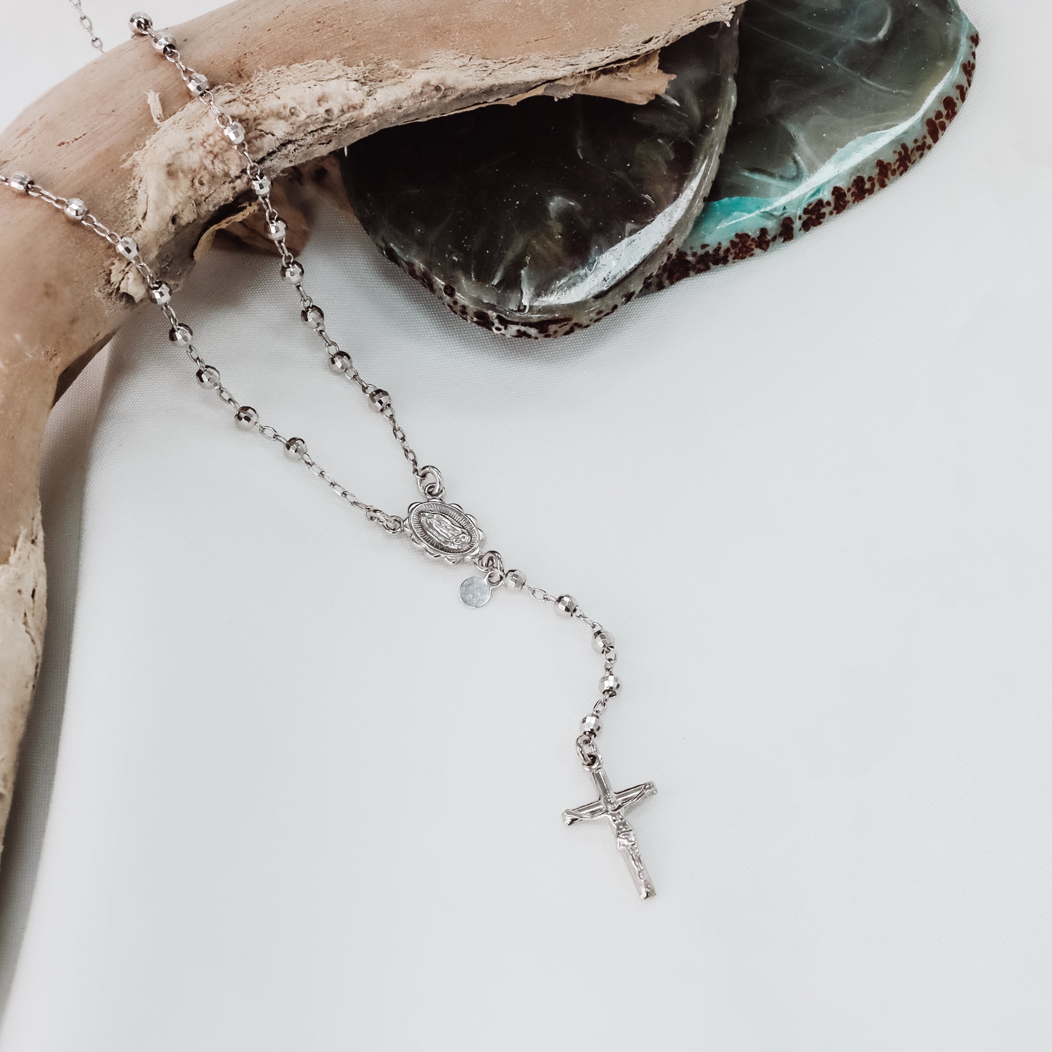 The Gloria | Signature Rosary Necklace 24" - Gloria Jewels