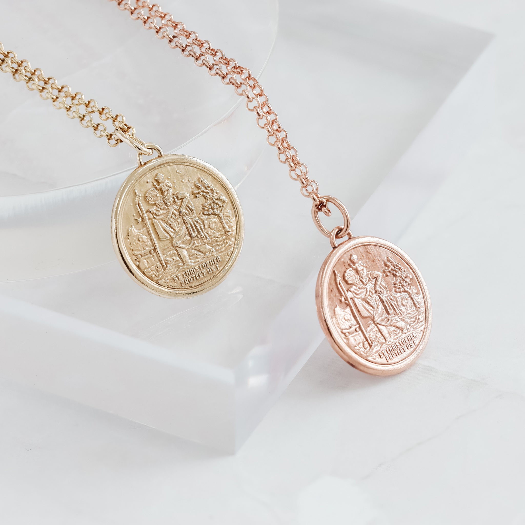 Saint Christopher Medal Pendant | Medium - Gloria Jewels