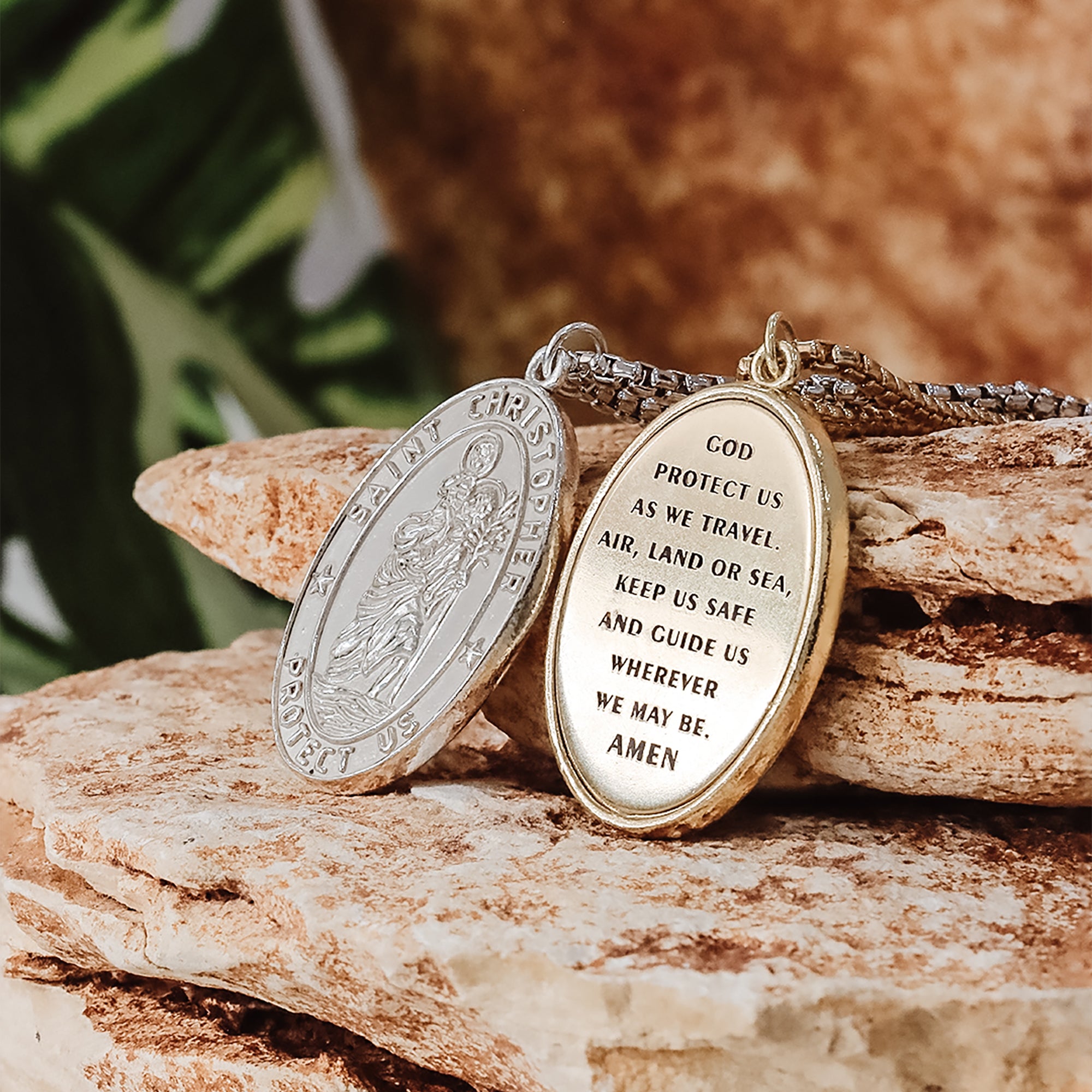 Colgante de oración sincera de San Cristóbal