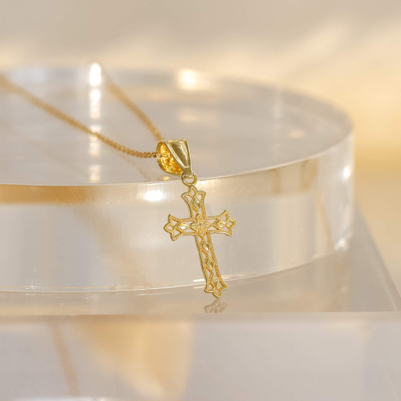 Traditional Cross Pendant Necklace | Petite - Gloria Jewels