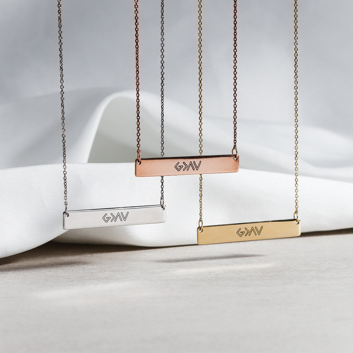 Engraved "God Is Greater Than The Highs And Lows" Pendant | Large - Gloria Jewels
