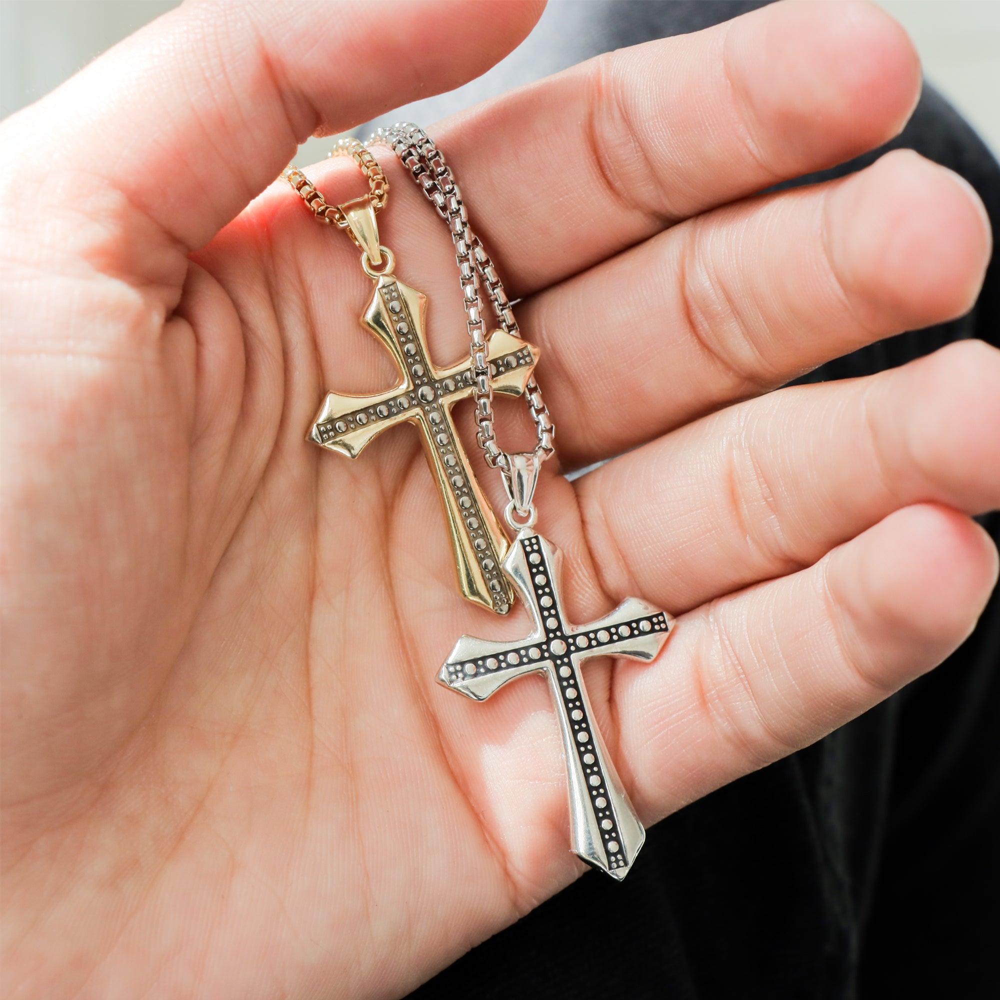 Cutting Edge Cross In Black Enamel