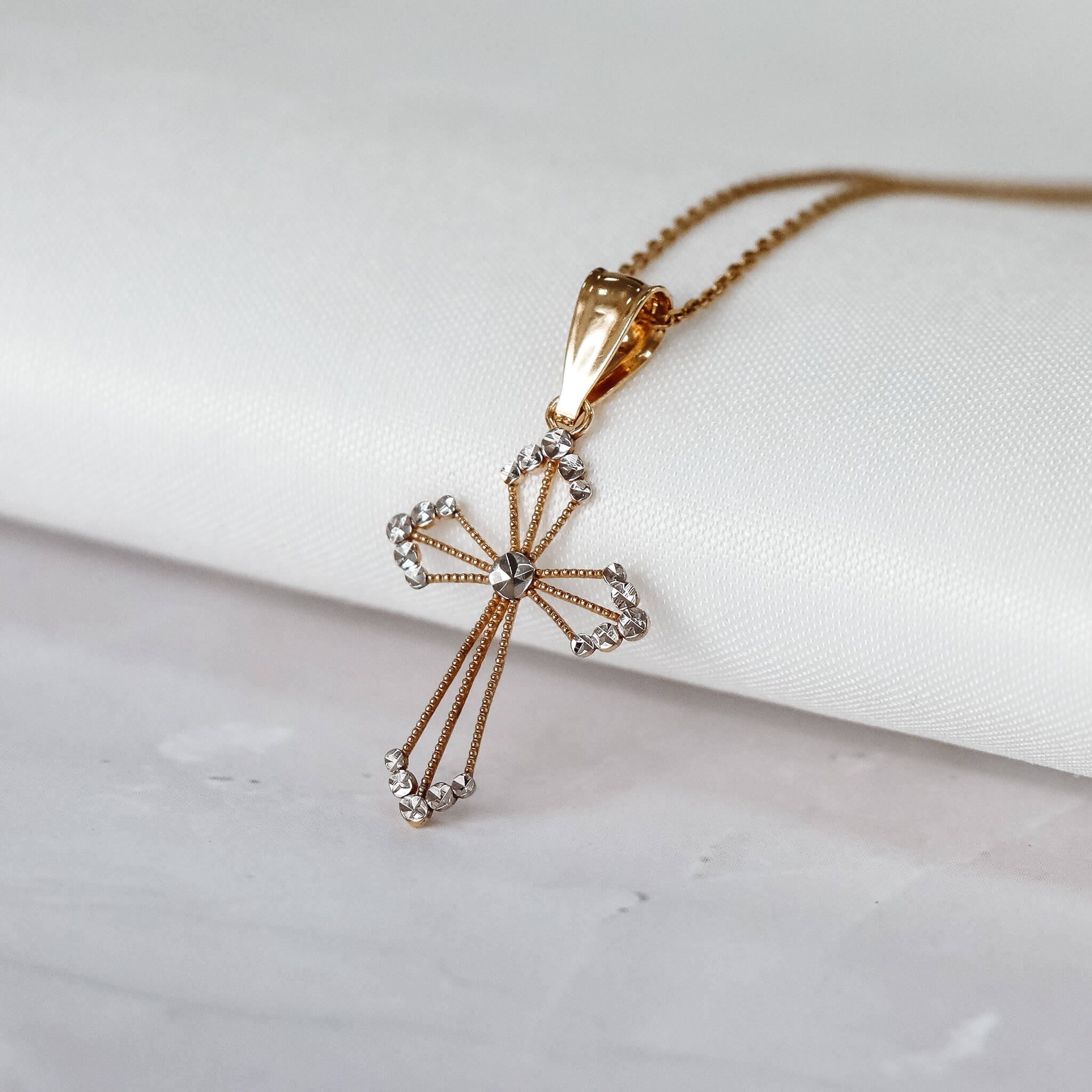 Beam-of-Light Cross Necklace Pendant - Gloria Jewels