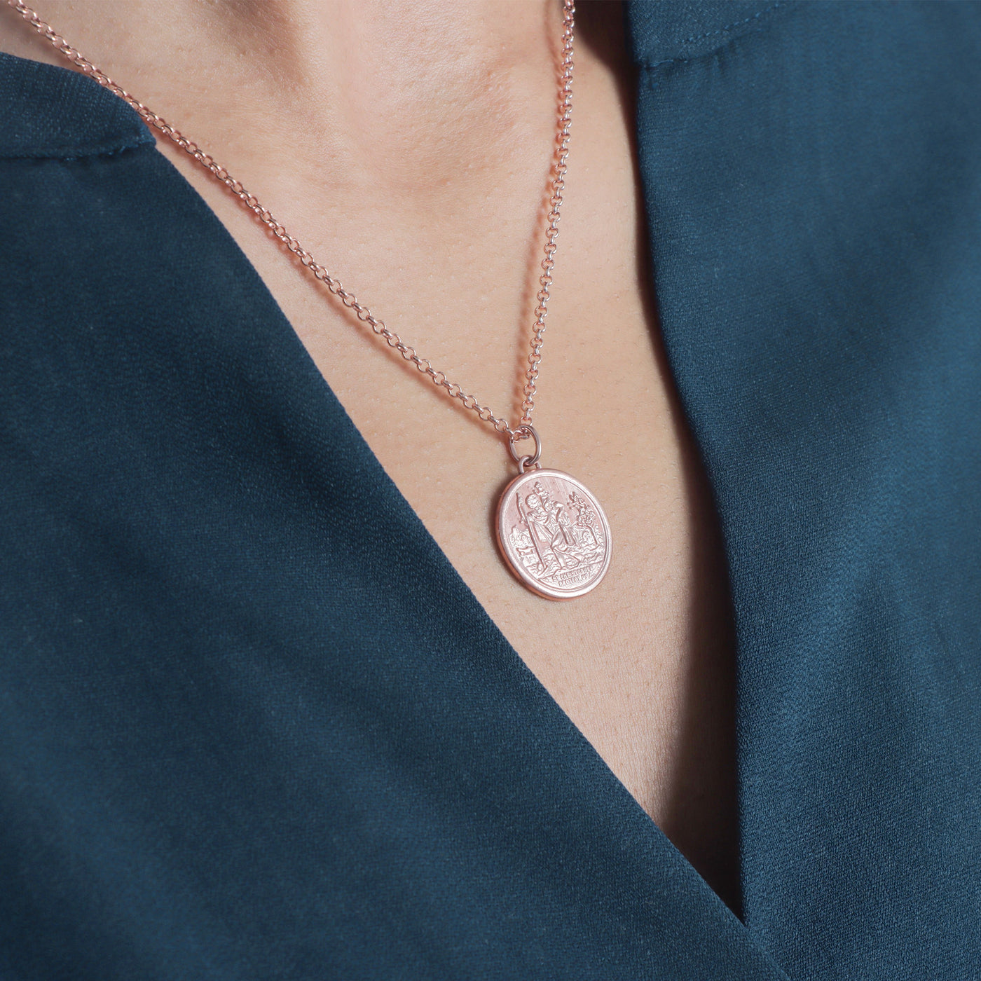 Saint Christopher Medal Pendant | Medium - Gloria Jewels