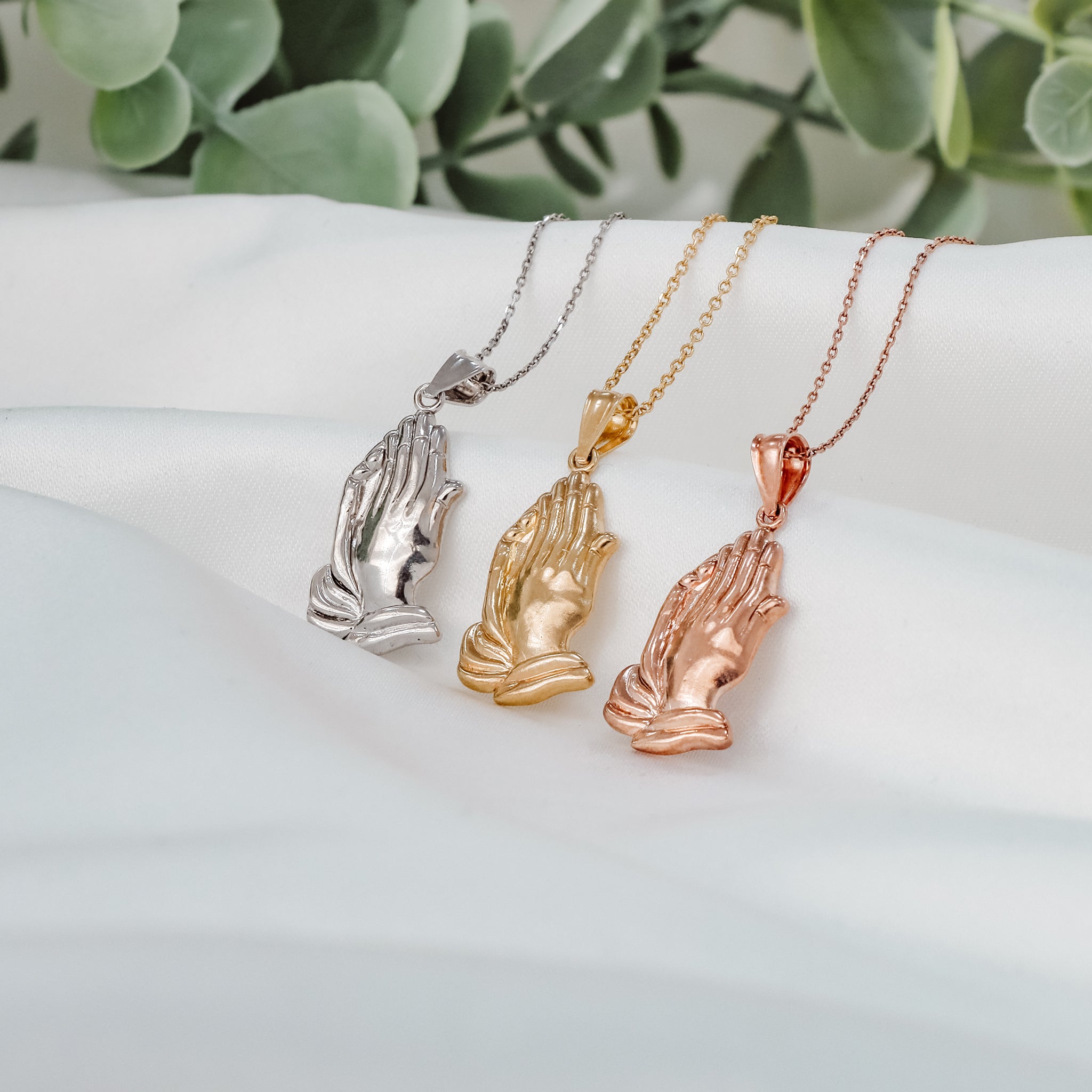 Praying Hands Pendant Necklace - Gloria Jewels