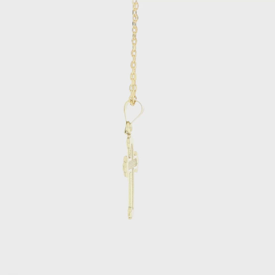 Traditional Style Cross Pendant Necklace - Gloria Jewels