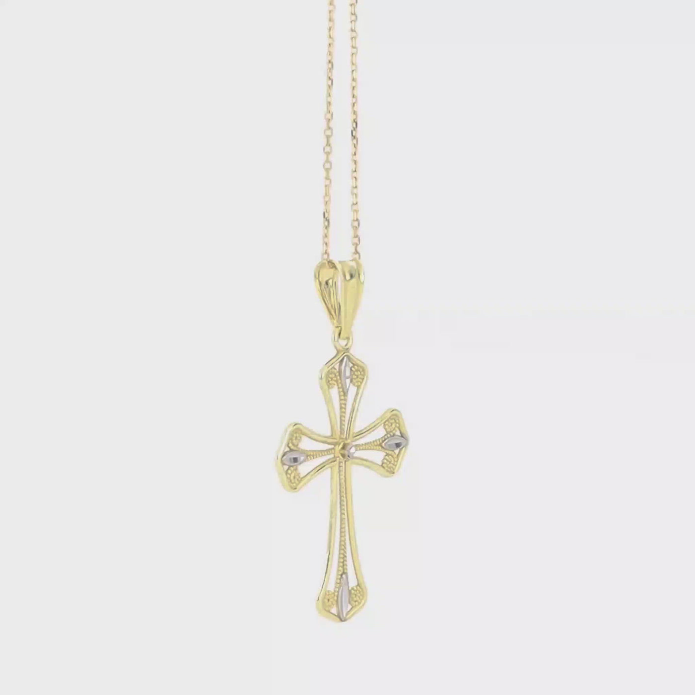 Ray of Light Cross Pendant Necklace - Gloria Jewels