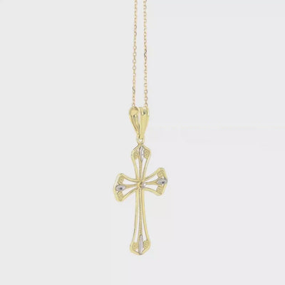 Ray of Light Cross Pendant Necklace - Gloria Jewels