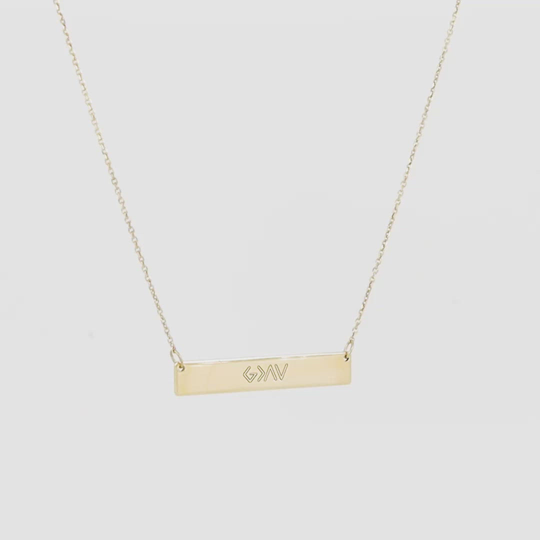 Engraved "God Is Greater Than The Highs And Lows" Pendant | Large