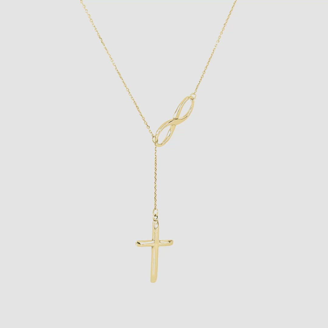 "The Julia" Infinity and Cross Necklace