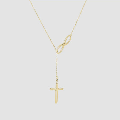 "The Julia" Infinity and Cross Necklace