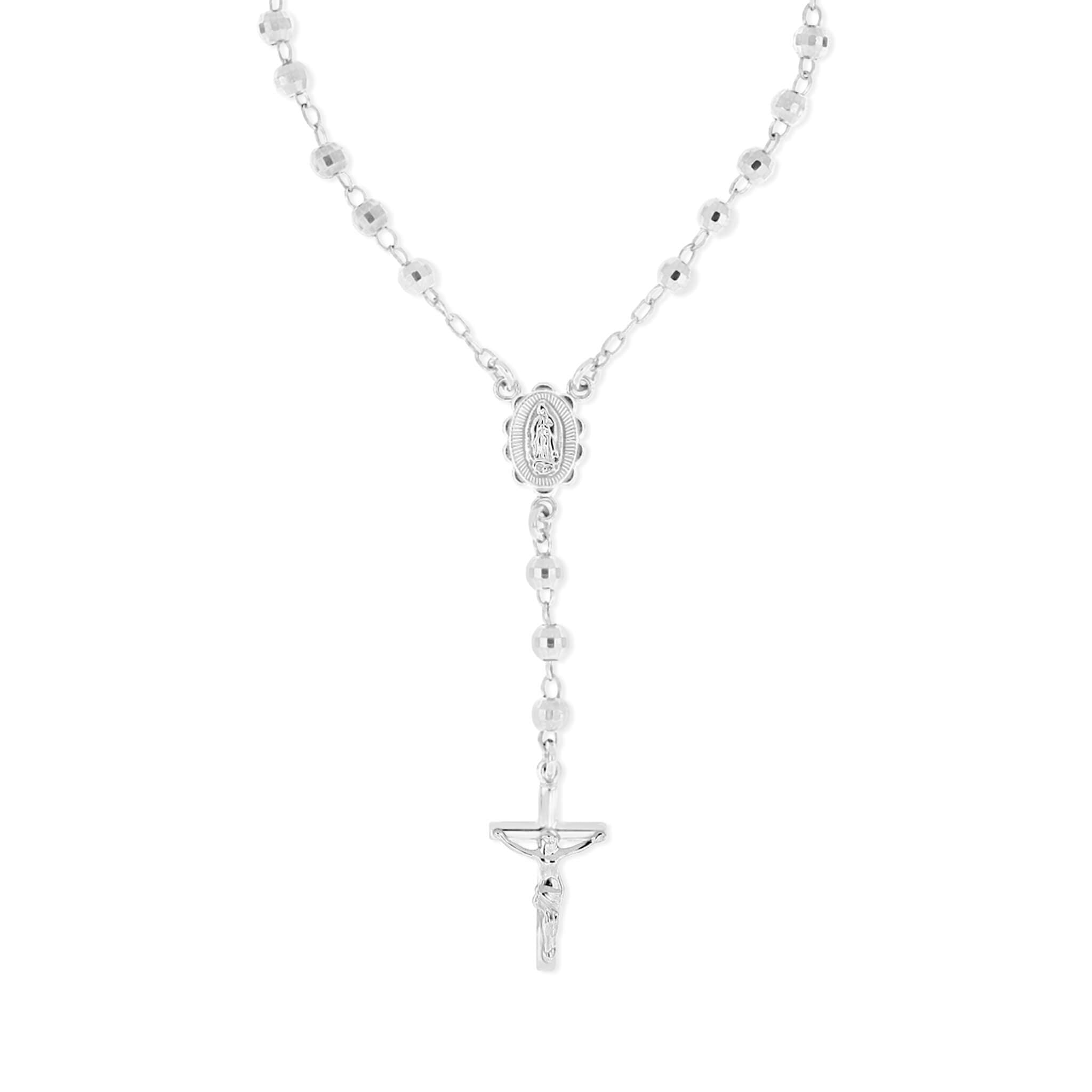 Rosary Bracelet with Diamond Cut Brilliant Beads - Gloria Jewels