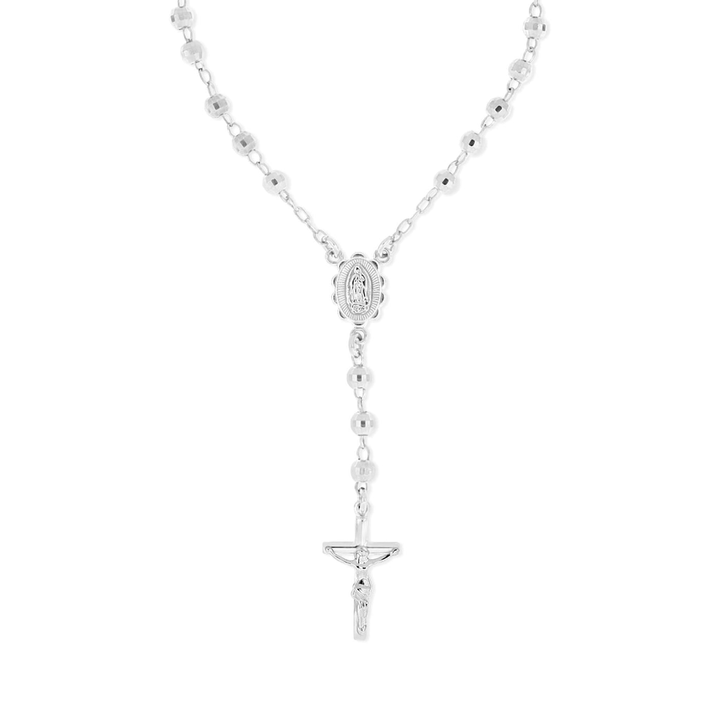 Rosary Bracelet with Diamond Cut Brilliant Beads - Gloria Jewels