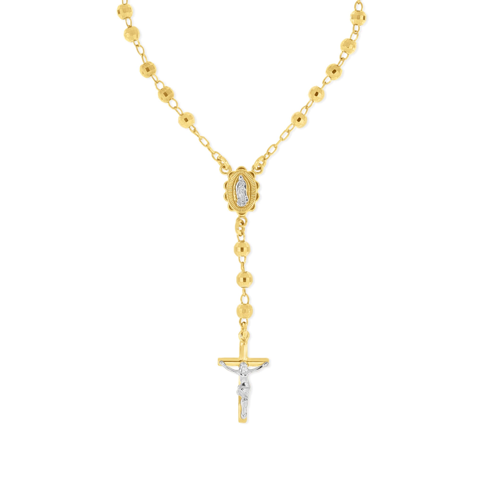 Rosary Bracelet with Diamond Cut Brilliant Beads - Gloria Jewels