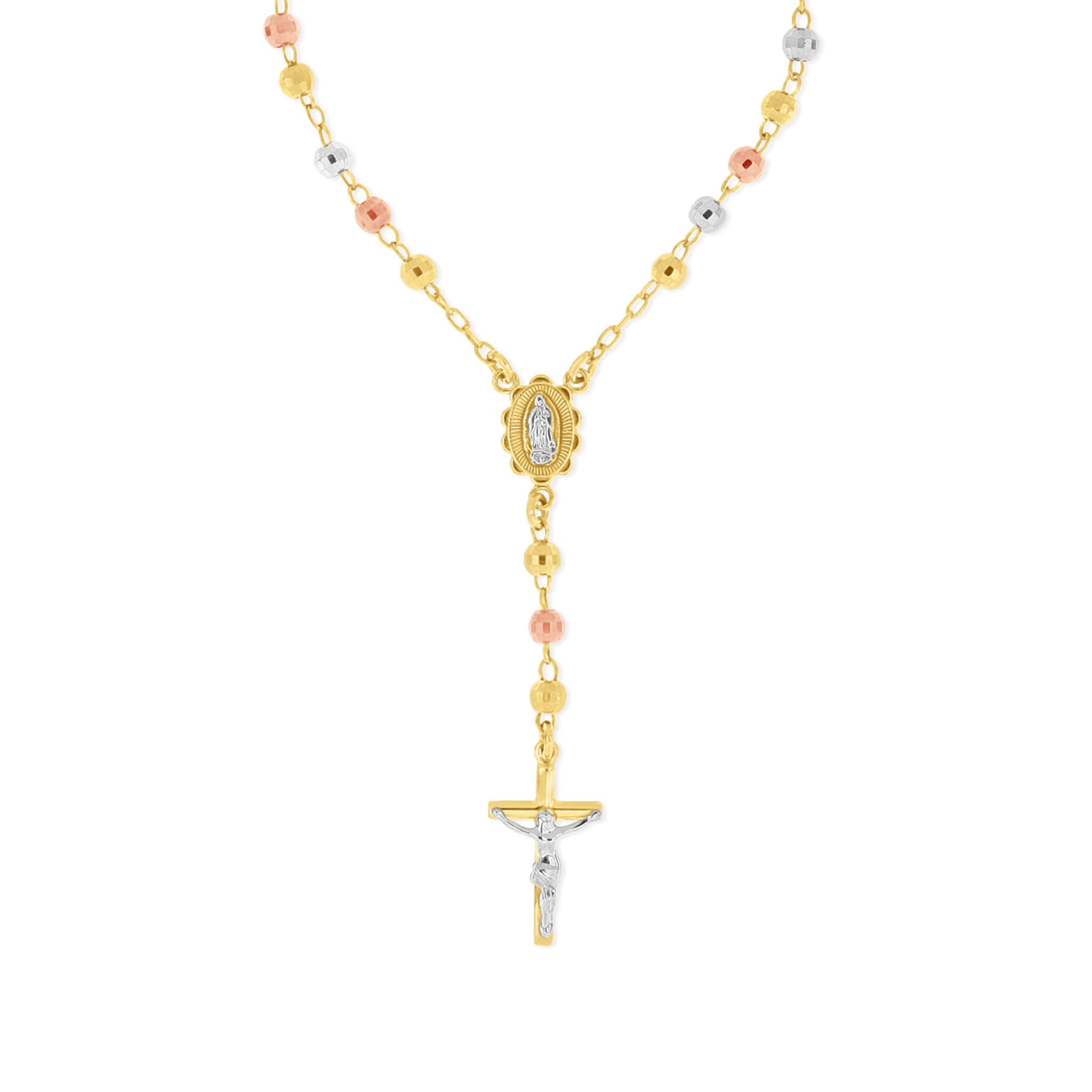 Rosary Bracelet with Diamond Cut Brilliant Beads - Gloria Jewels