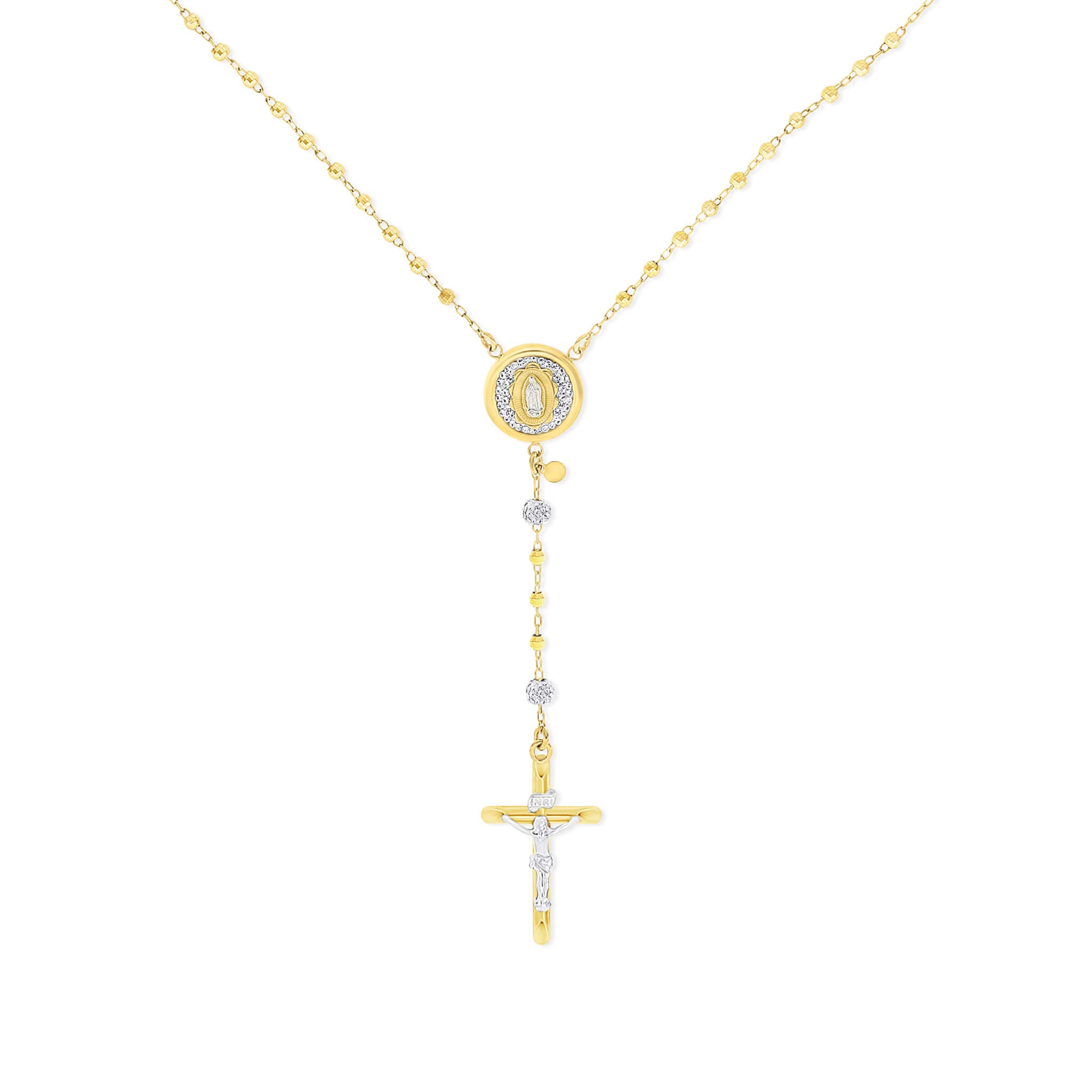 Classic Rosary With Crystals - Gloria Jewels