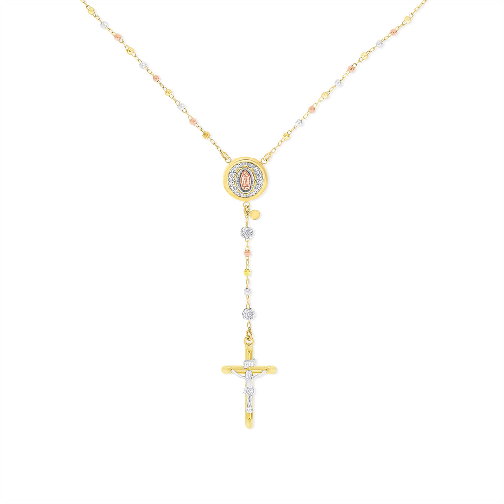 Classic Rosary With Crystals - Gloria Jewels