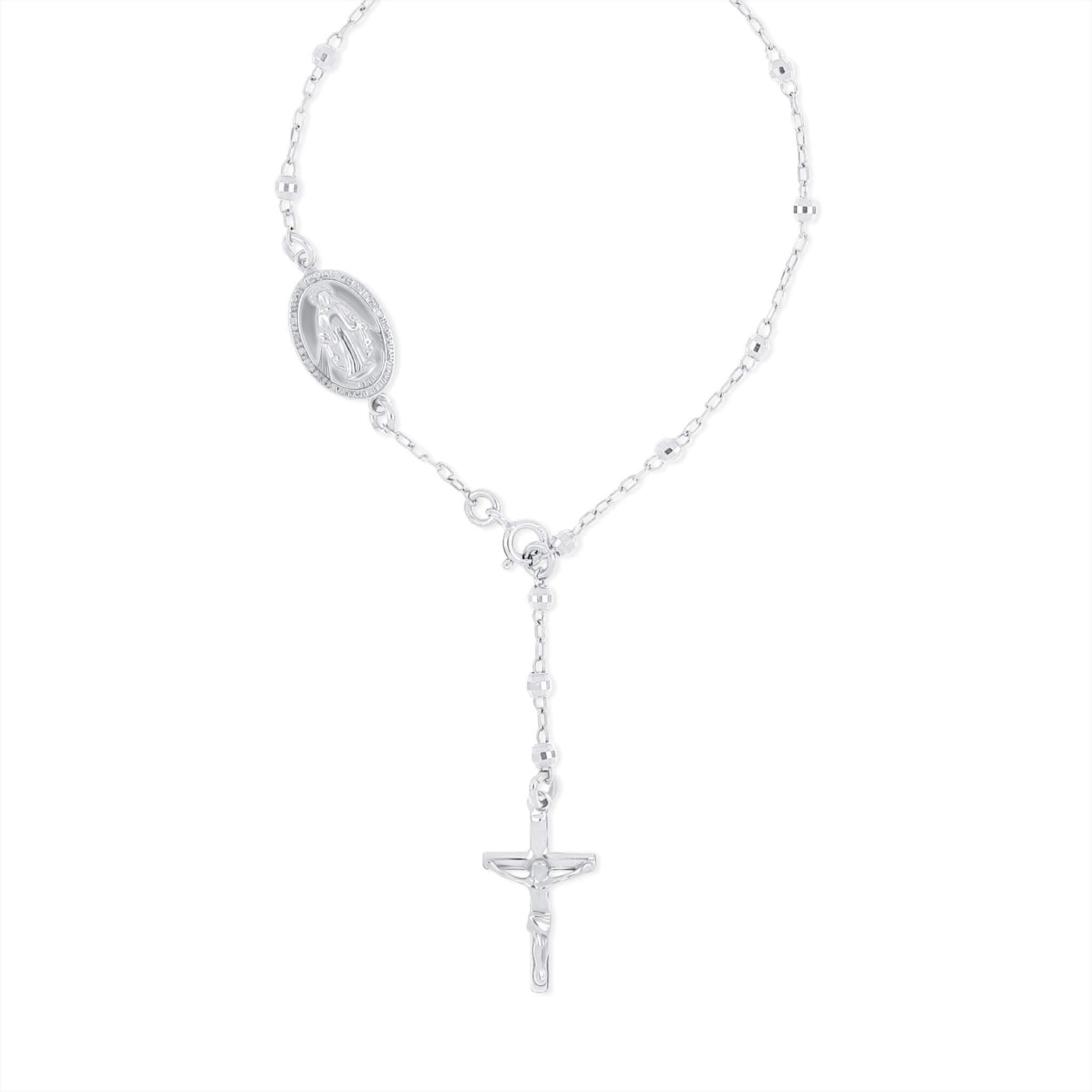 Rosary Bracelet with Miraculous Metal + Crucifix - Gloria Jewels