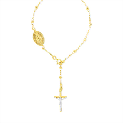 Rosary Bracelet with Miraculous Metal + Crucifix - Gloria Jewels