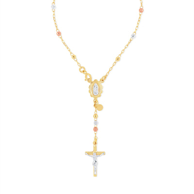 Rosary Bracelet with Crucifix & Virgin Mary Medallion - Gloria Jewels