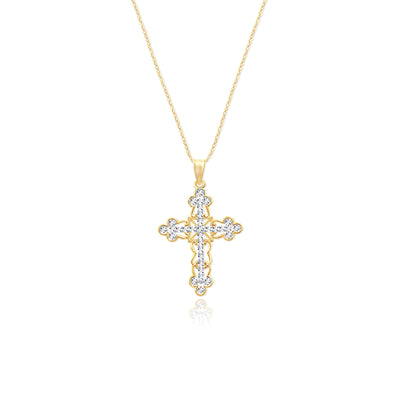 Open Lace Cross Pendant Necklace - Gloria Jewels