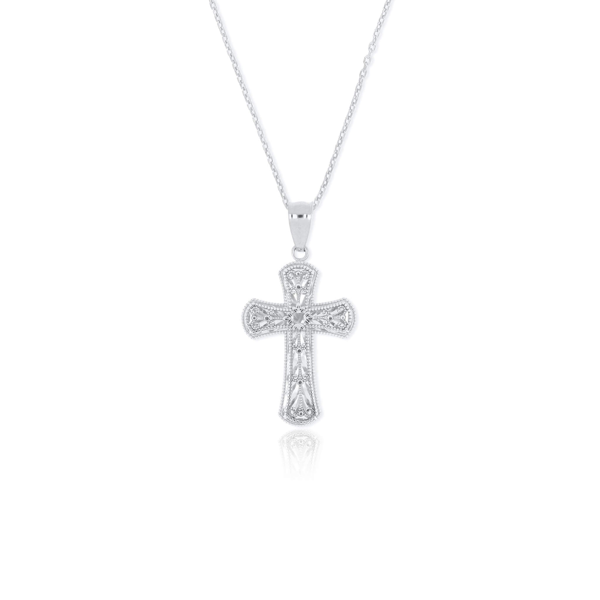 Double Layered Cross Pendant - Gloria Jewels