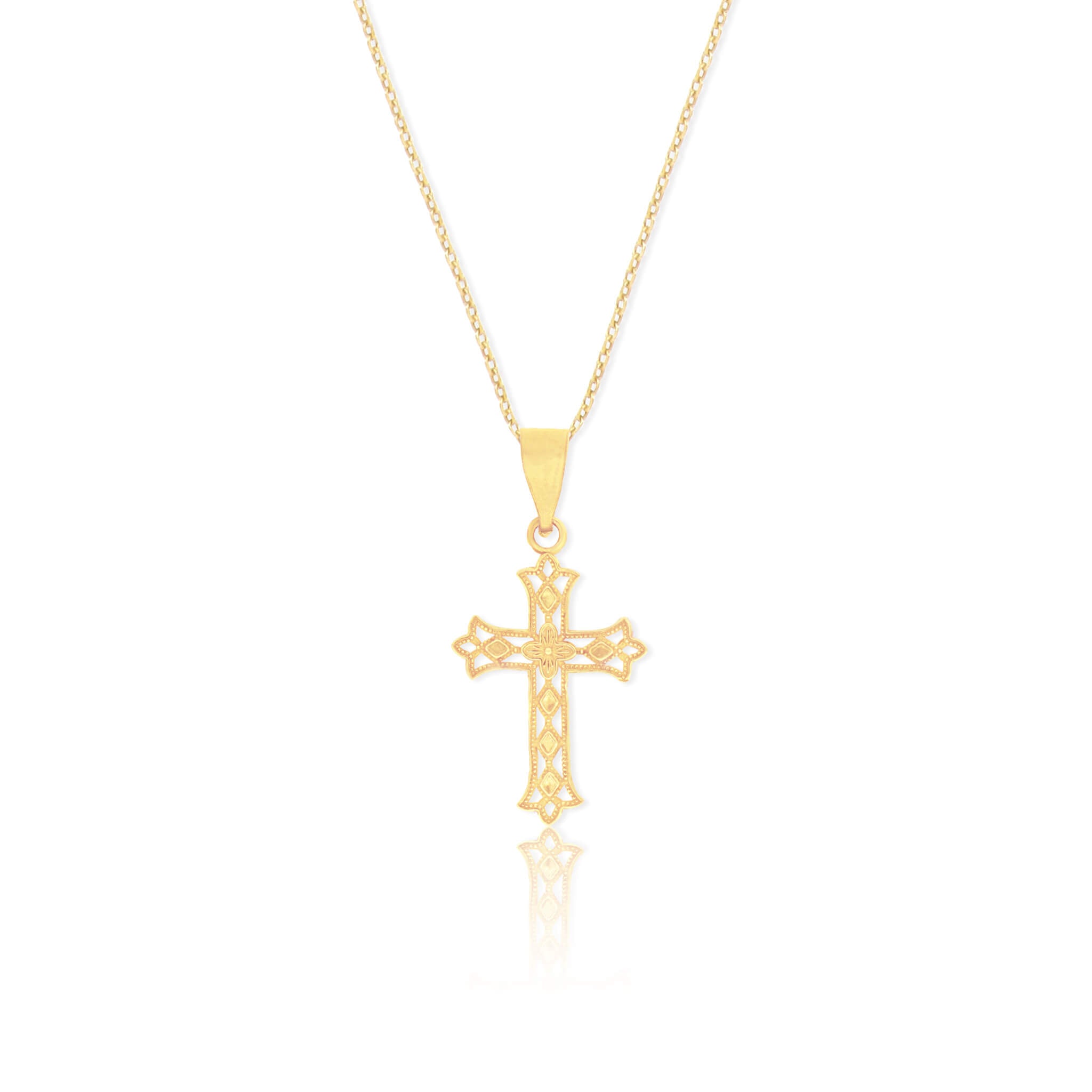 Traditional Cross Pendant Necklace | Petite - Gloria Jewels
