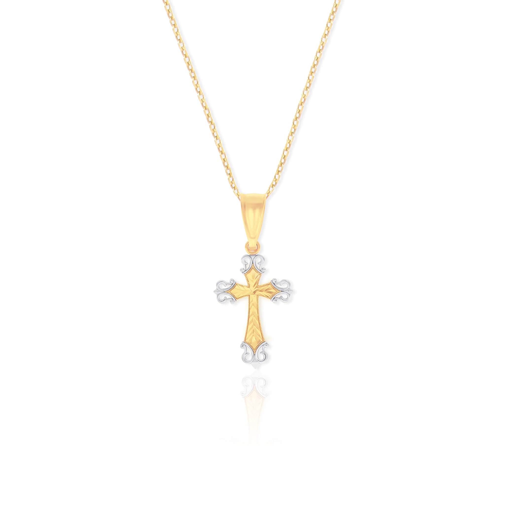 Ealborate Edge Cross Necklace - Gloria Jewels