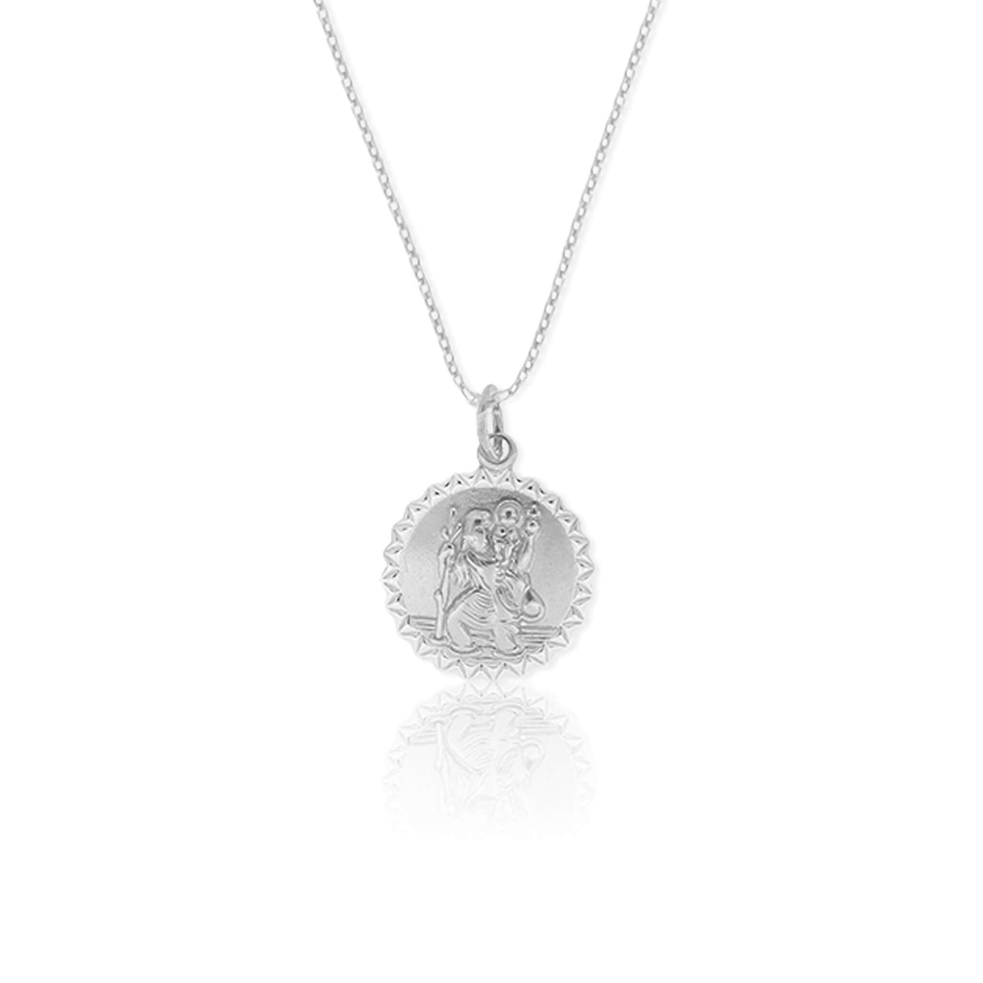Saint Christopher Round Edge Necklace - Gloria Jewels