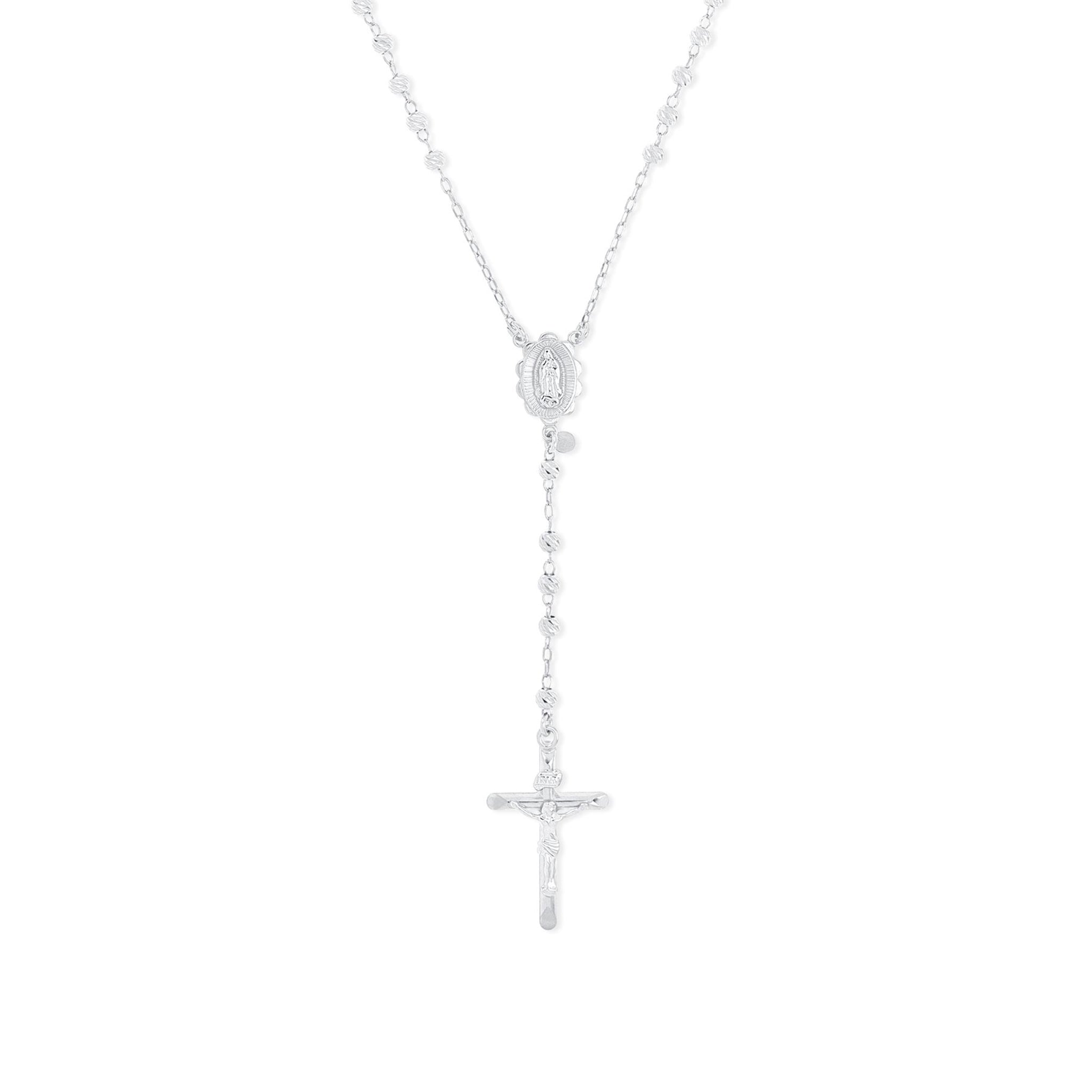 Classic Rosary With Bar-Cut Beads - Gloria Jewels