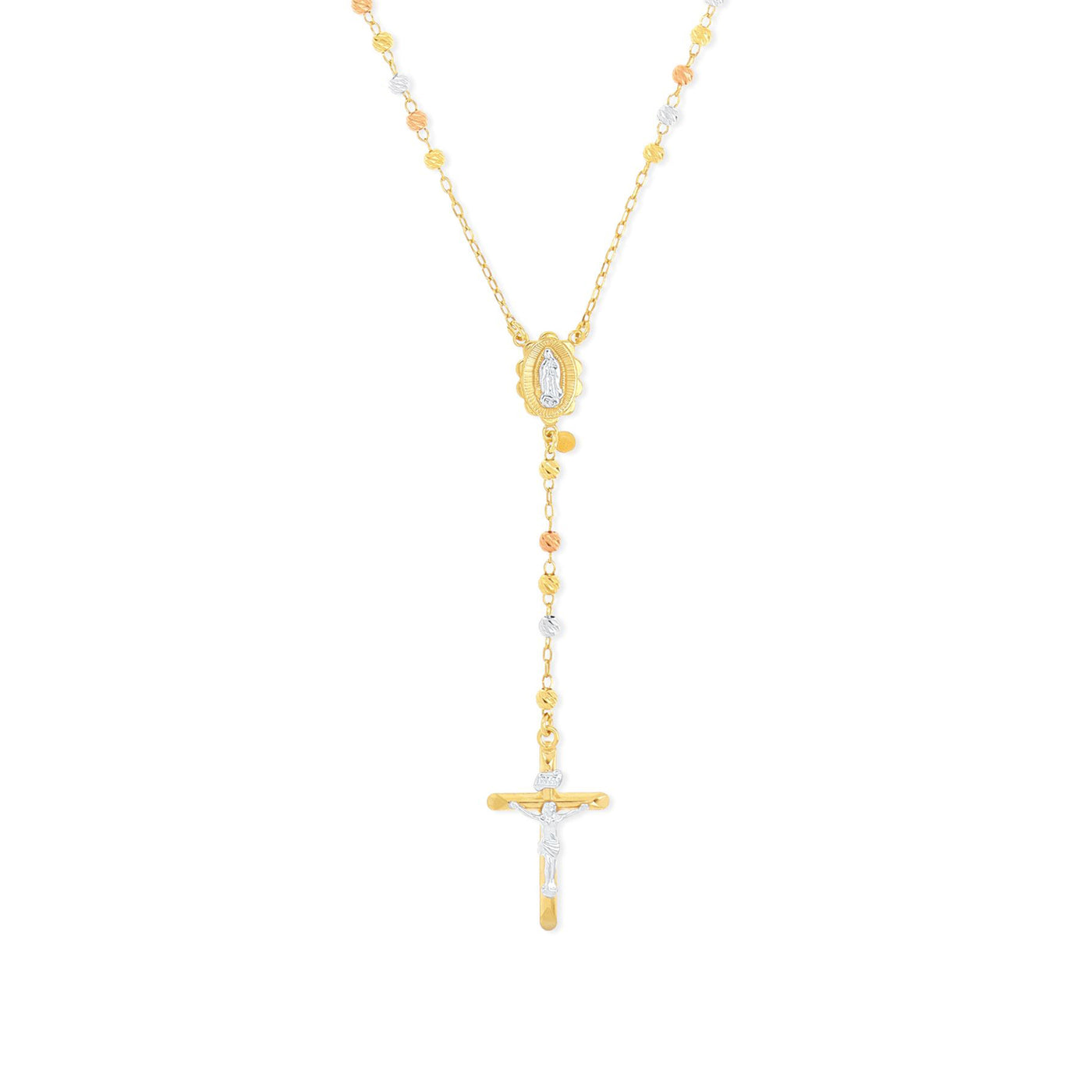 Classic Rosary With Bar-Cut Beads - Gloria Jewels