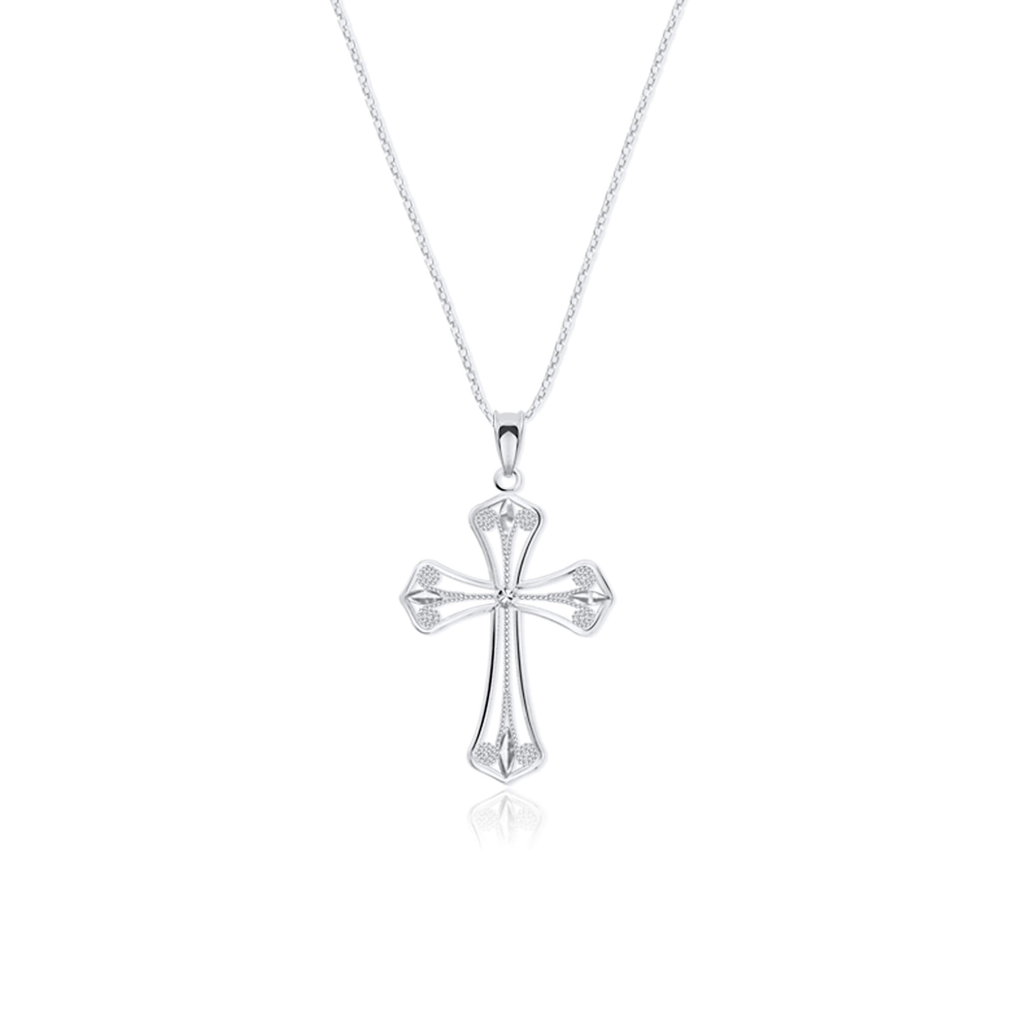 Ray of Light Cross Pendant Necklace - Gloria Jewels